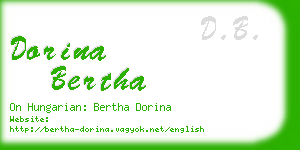 dorina bertha business card